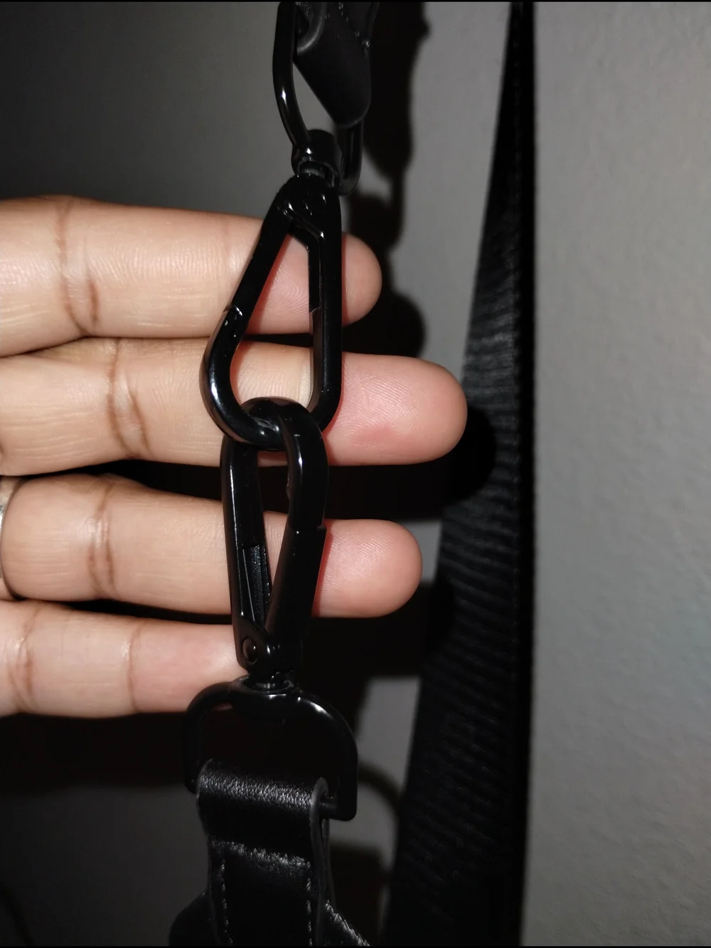 Steve Madden Black Mini Crossbody Pouch with Branded Strap